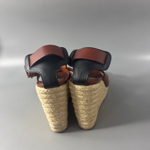 Lanvin Brown Espadrille Wedge Heel Platform Sandals, Size 37 - Picture 7 of 15
